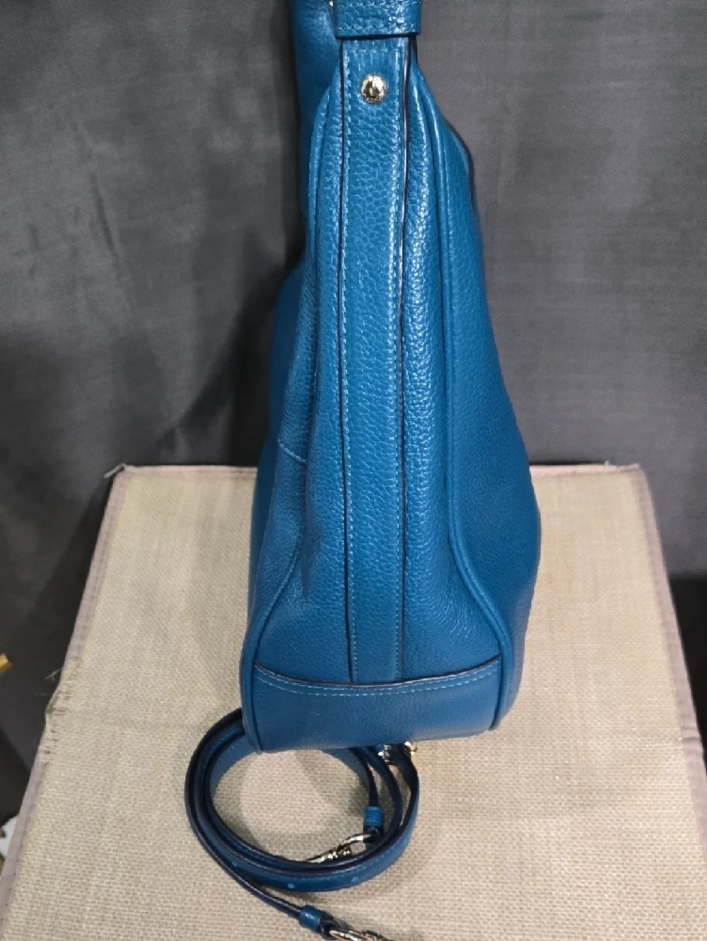 Coach Teal Blue Leather Shoulder Bag